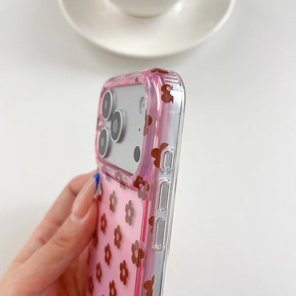 Retro Jelly Floral iPhone Case - Translucent Y2K Flower Polka Dot Cover