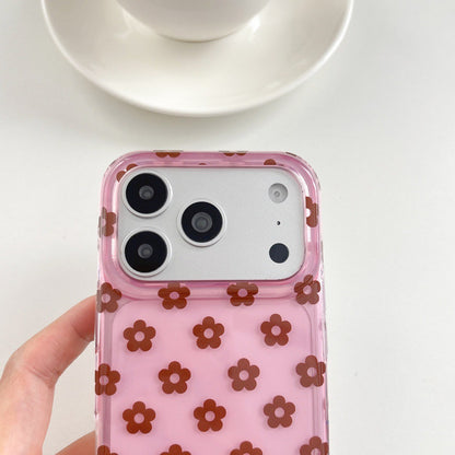 Retro Jelly Floral iPhone Case - Translucent Y2K Flower Polka Dot Cover