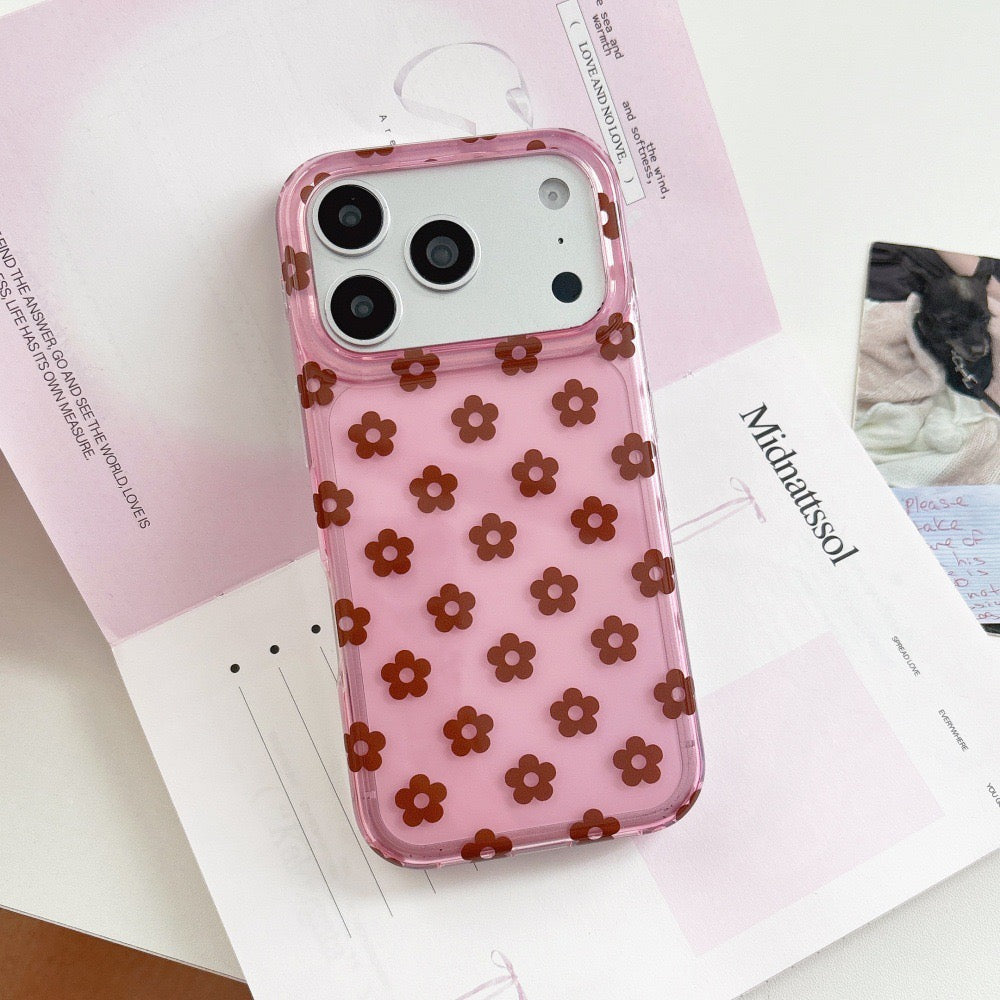 Retro Jelly Floral iPhone Case - Translucent Y2K Flower Polka Dot Cover