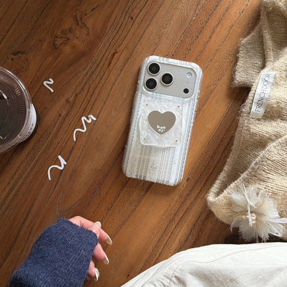 Coquette White Lace MagSafe Case for iPhone | Matching Magnetic Heart Grip Holder Available