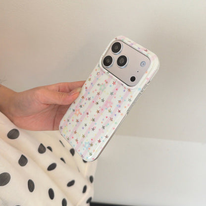 Coquette Pastel Star Striped Soft TPU Phone Case for iPhone 15/16