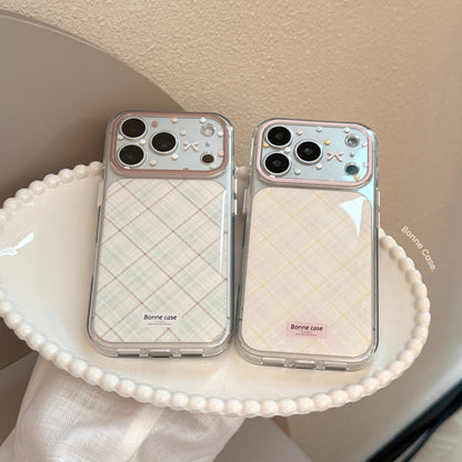 Preppy Pastel Plaid Pattern Case for iPhone