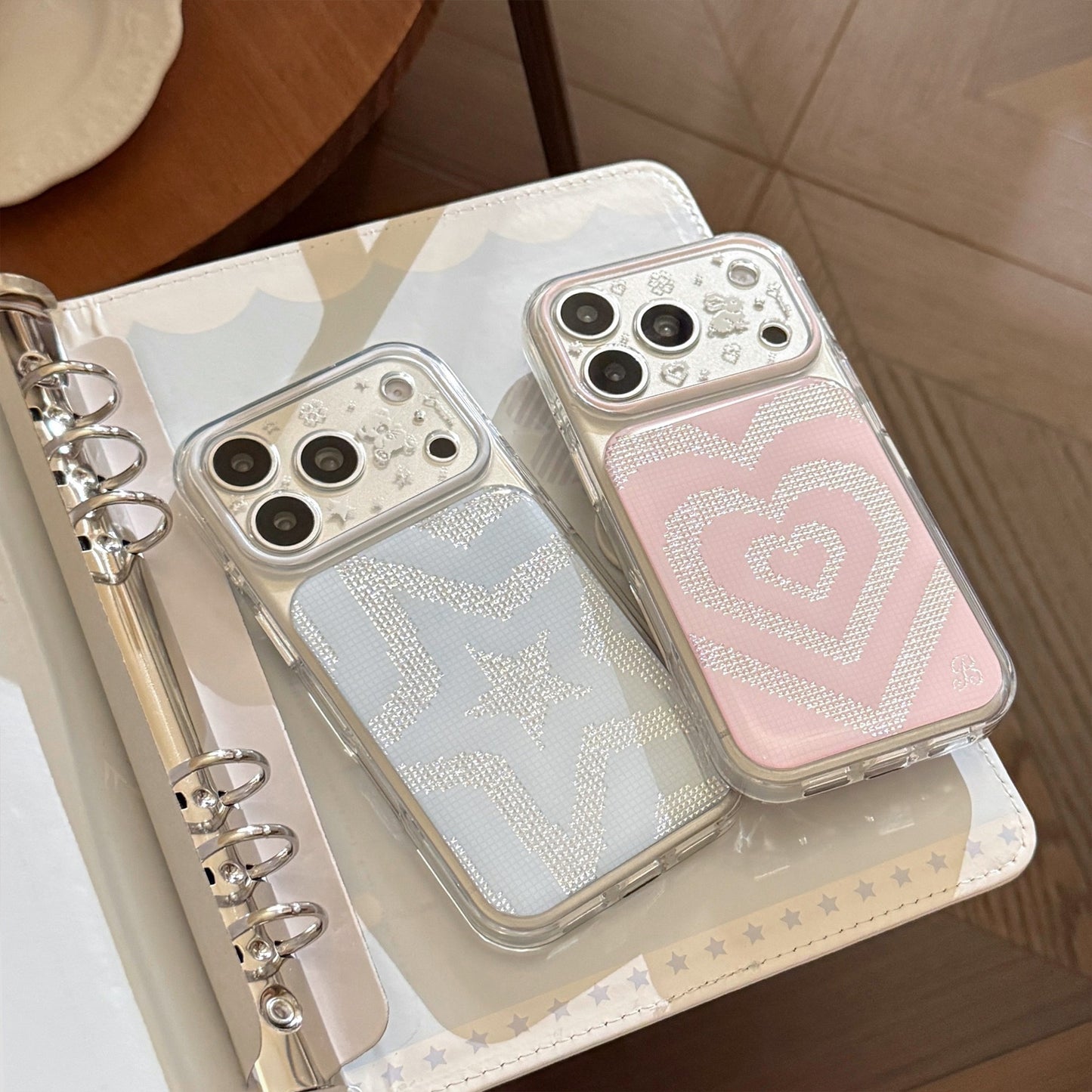 Bling Rhinestone Glitter Heart & Star Case for iPhone